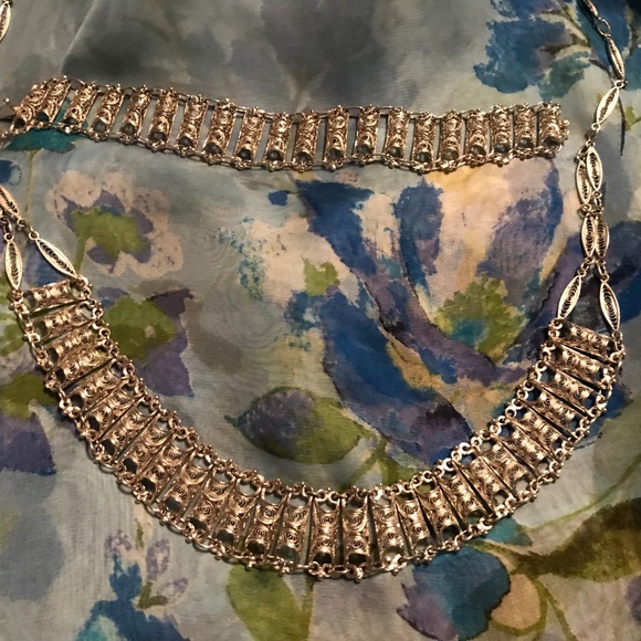 Beautiful Sterling Silver Necklace and Bracelet from Italy! - Picture 7 of 8
